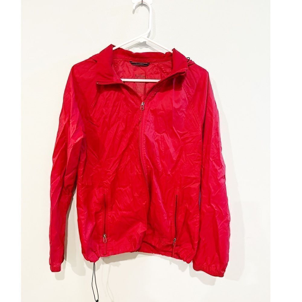 L.L.Bean lightweight rain jacket red
